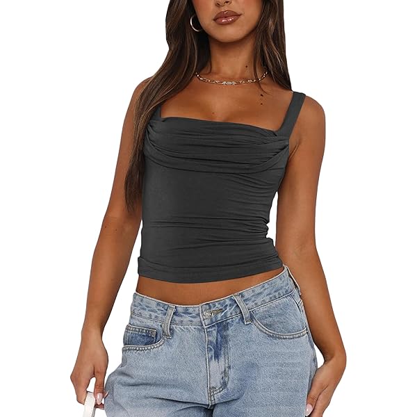 Y2k Lace Cami Tank Tops for Women Sexy Lace Trim Spaghetti